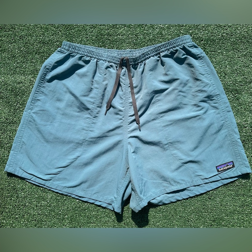 Patagonia Baggies Tate Slate Blue Unlined Shorts Men’s Size Large